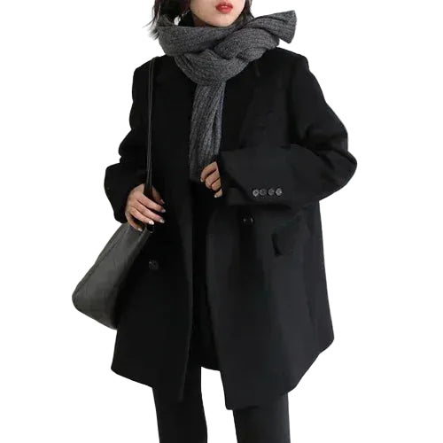 Lunara Winter™ Oversized Double-Breasted Wool Blend Coat