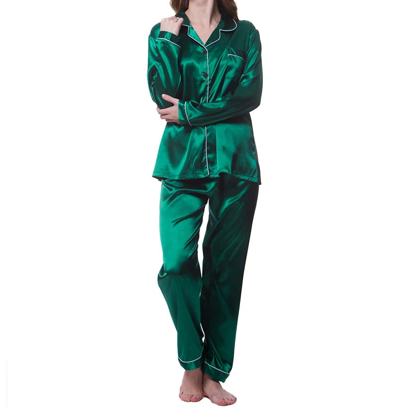 Satin Éclat™ Button Top & Pants Sleepwear Set