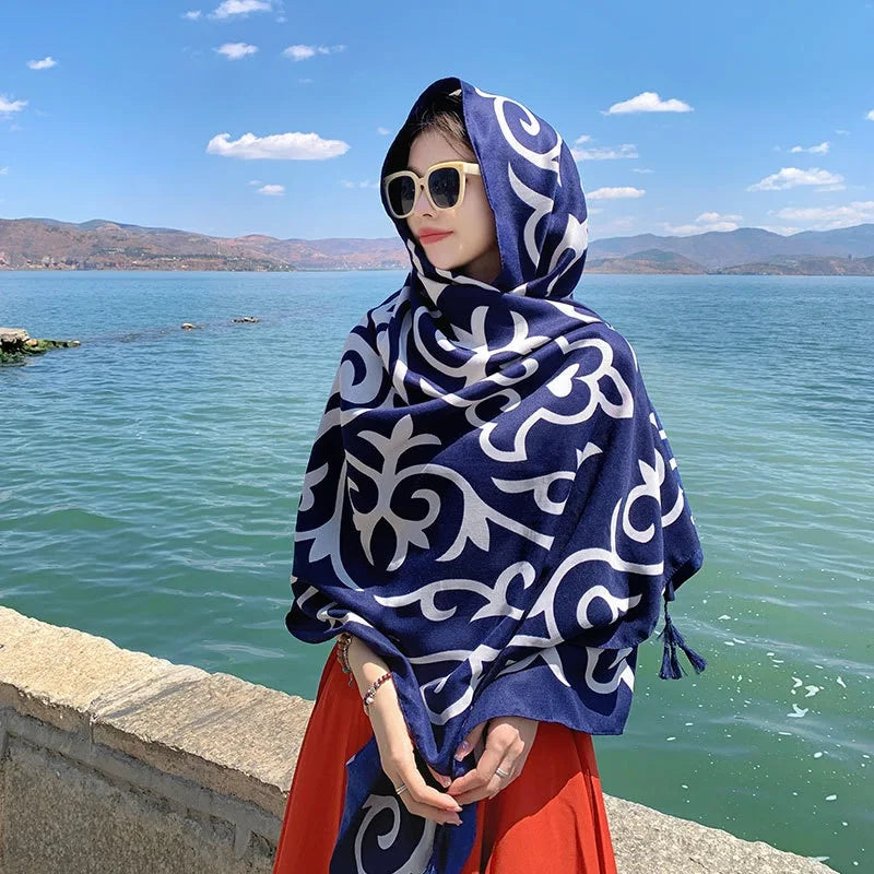 SeaLure™ Aura Artisanal Silk-Blend Shawl