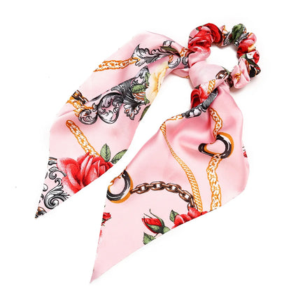 SatinÉclat™ Bow Satin Long Scrunchies