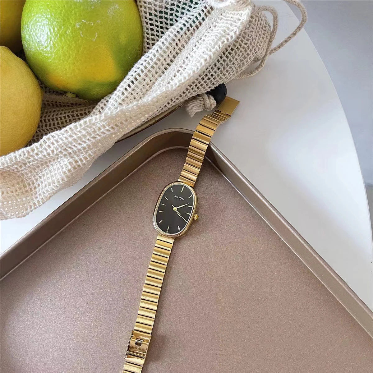 Velya Watches™ Relógio de luxo em aço oval