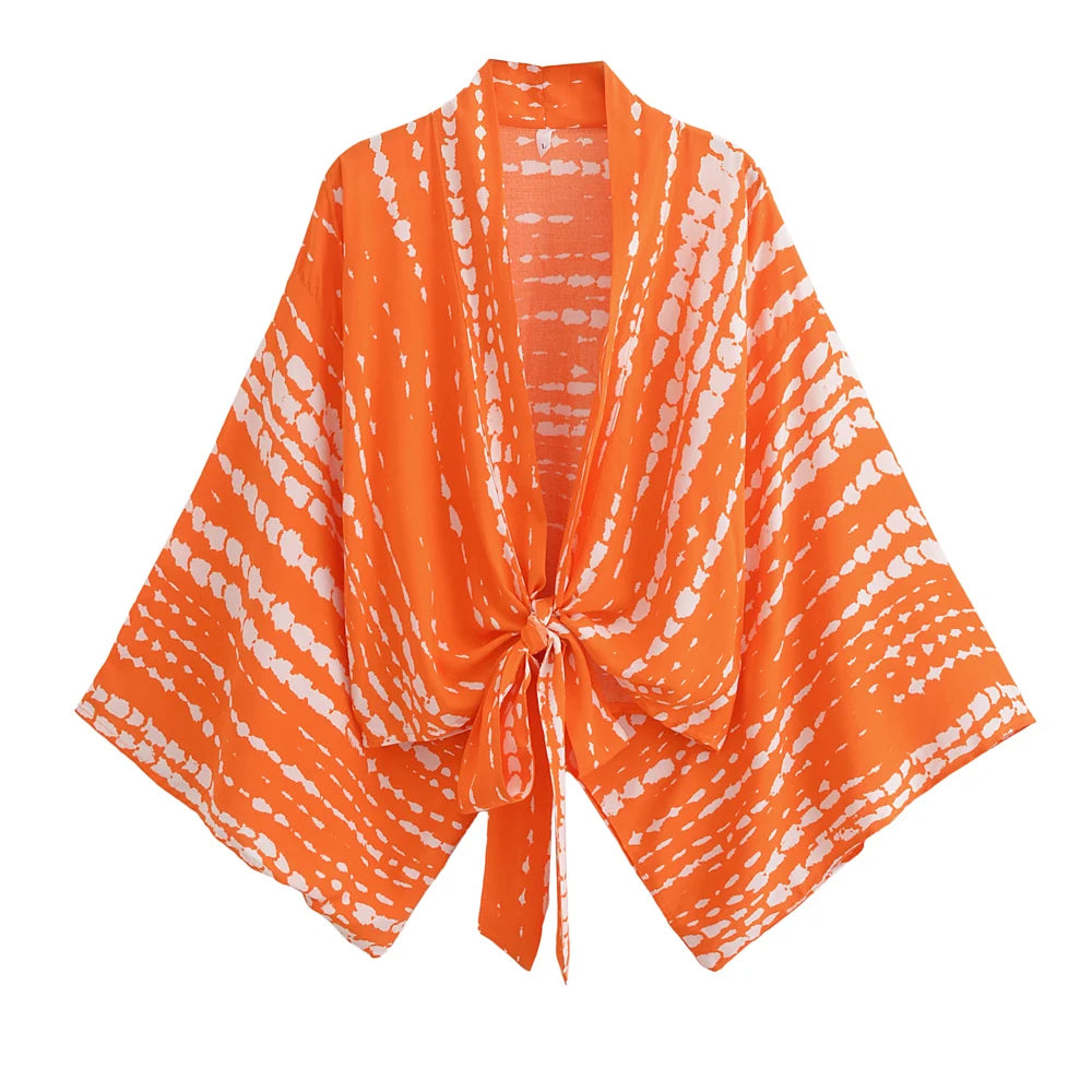Blusa SeaLure™ Sunset Aura com amarração frontal