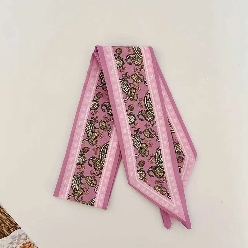 SatinÉclat™ Women Long Silk Scarf Strip