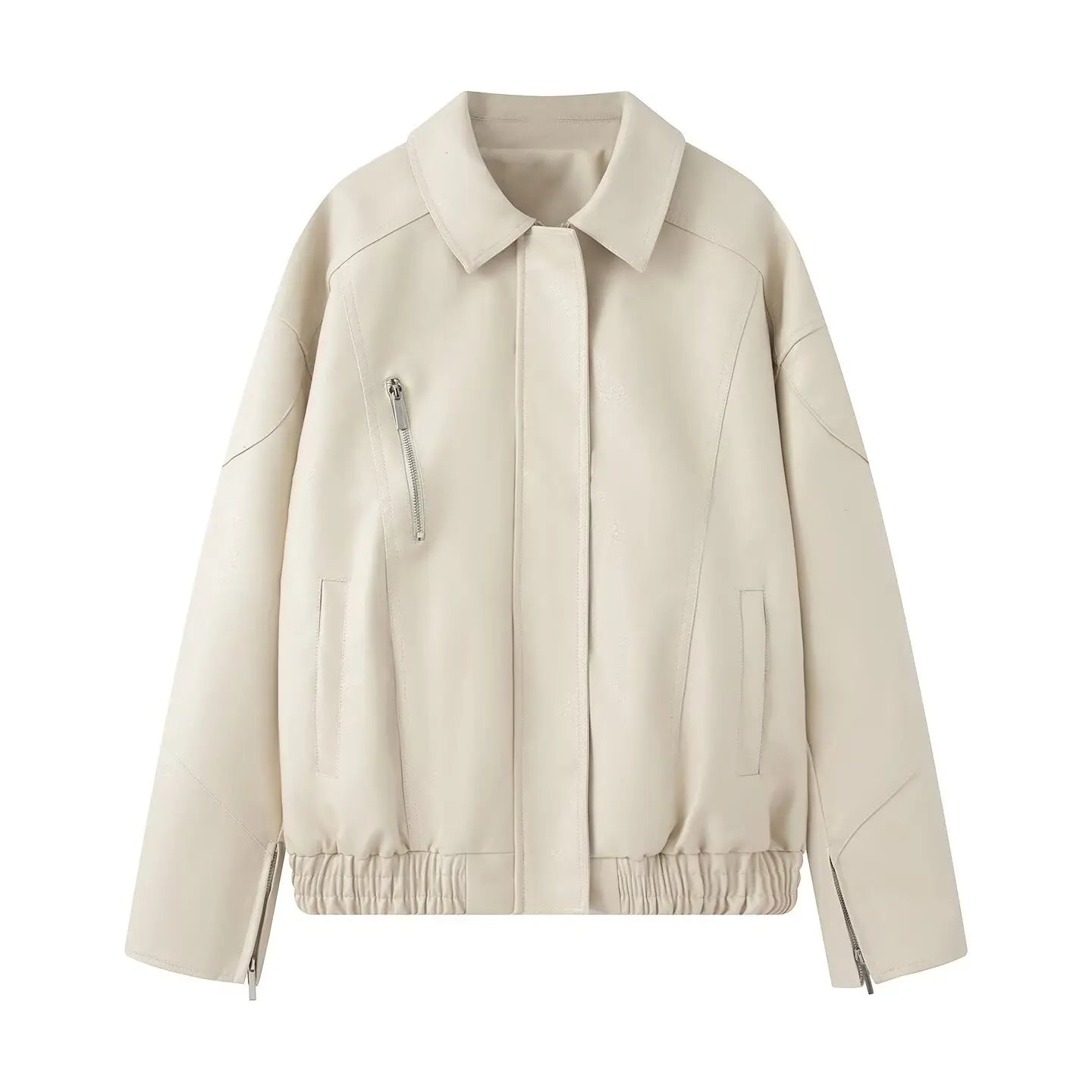 Lunara Winter™ Veste en cuir décontractée et chic