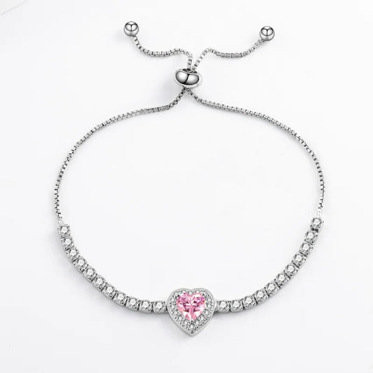 Elara Jewelry™ Amora Crystal Heart Bracelet