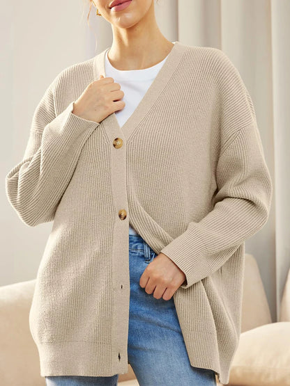 Lunara Winter™ Strickjacke mit V-Ausschnitt