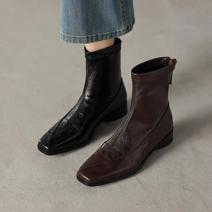 Solenne Shoes™ Women's Block Low Heel Booties