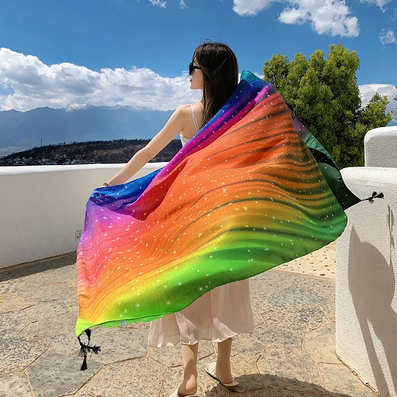 SeaLure™ Aura Artisanal Silk-Blend Shawl