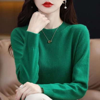 Pullover in cashmere slim con scollo a O Lunara Winter™