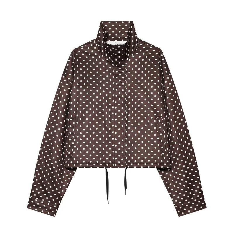 Lunara Winter™ Polka Dot Cropped Shirt Jacket