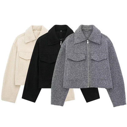Lunara Winter™ Cropped Wool Blend Jacket