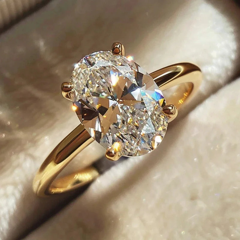 Elara Jewelry™ Royal Oval Glow Ring