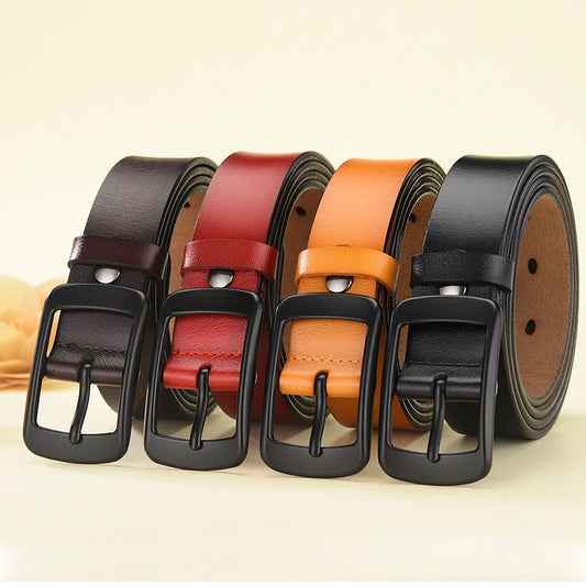 ÉlanBag™ Leather Belt Black Buckle