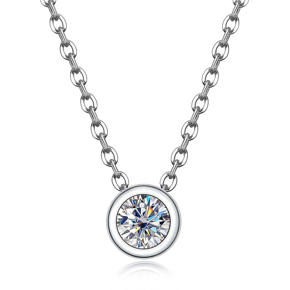 Elara Jewelry™ Collar con halo puro