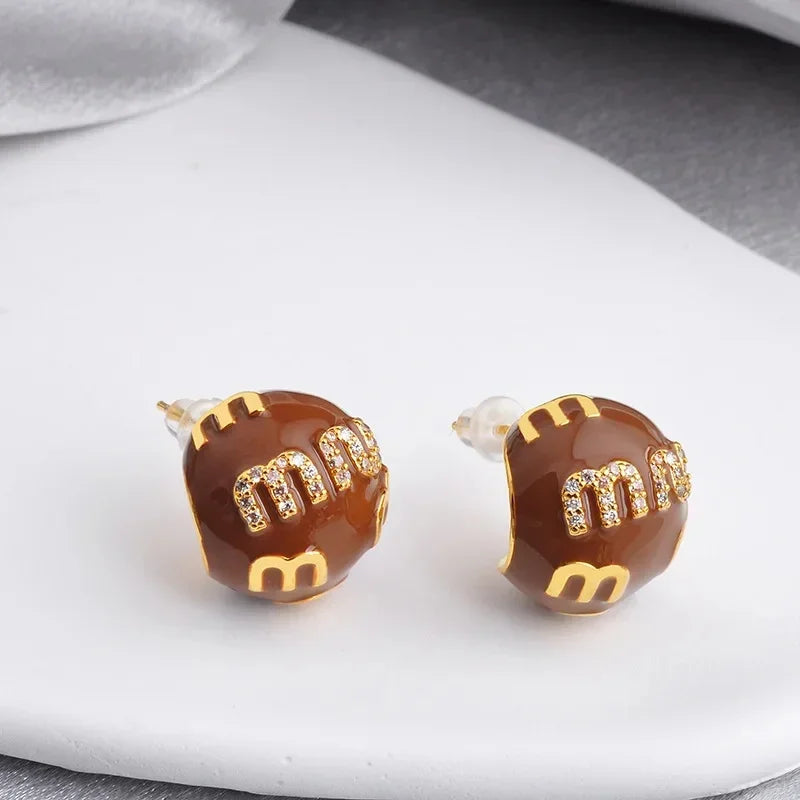 Elara Jewelry™ Candy Dome Glitter Stud Earrings