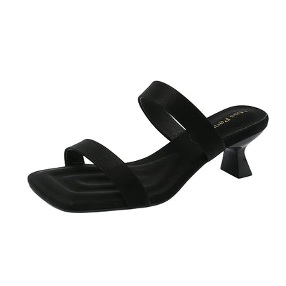 Solenne Shoes™ Casual Mid Heel Slide Sandals