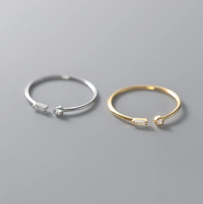 Elara Jewelry™ Elara Twin Stone Open Ring