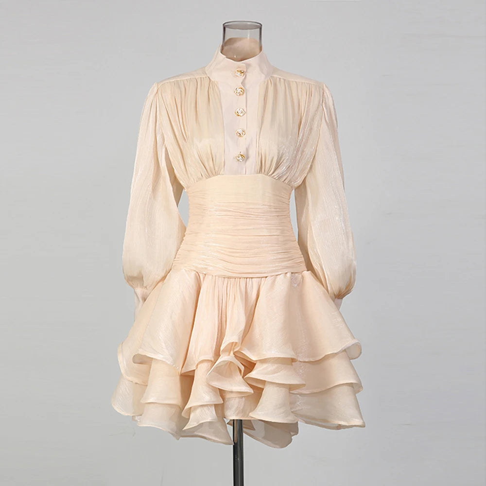 Amoura Dresses™ Women Puff Sleeves Ruched Waist