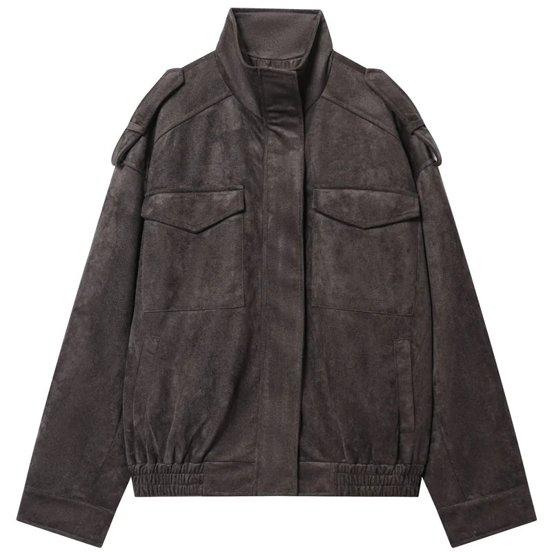 Lunara Winter™ Utility-Jacke aus Wildlederimitat