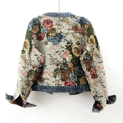 Lunara Winter™ Retro Jacquard Denim Jacket