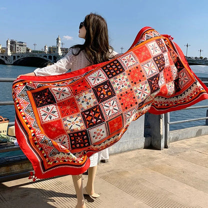 SeaLure™ Aura Artisanal Silk-Blend Shawl
