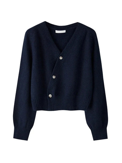 Cardigan à boutonnage diagonal et col en V Lunara Winter™
