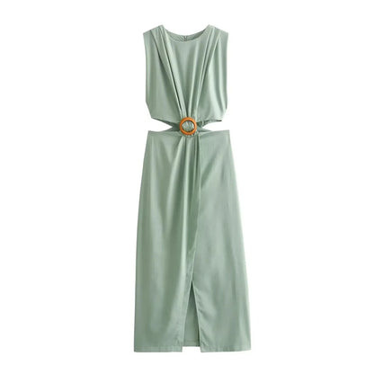 Amoura Dresses™ Summer O-Neck Sleeveless Dress