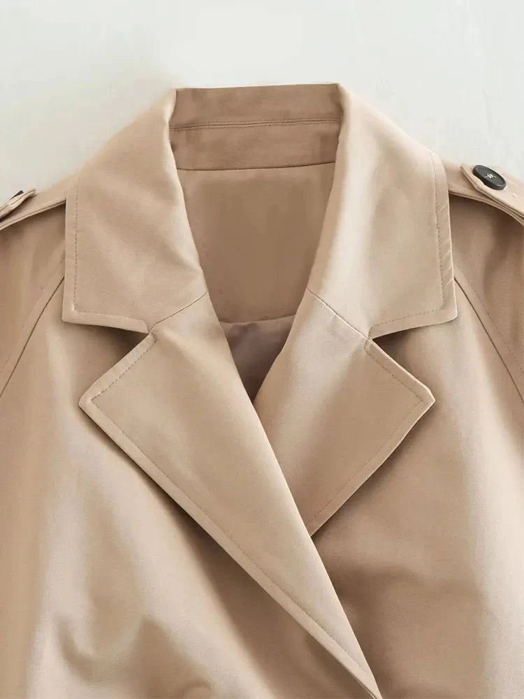 Lunara Winter™ Belt Cropped Trench Jacket