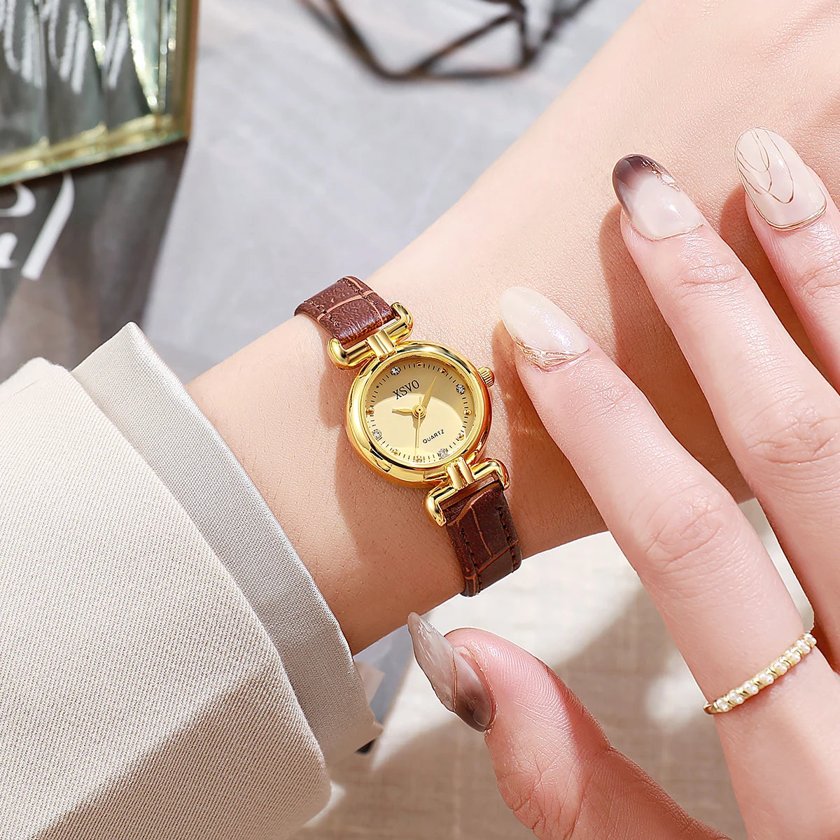 Velya Watches™ Relógio clássico de quartzo com mostrador