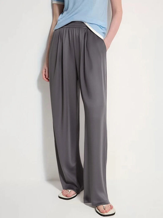 Satin Éclat™ Luxury Wide Leg Pants