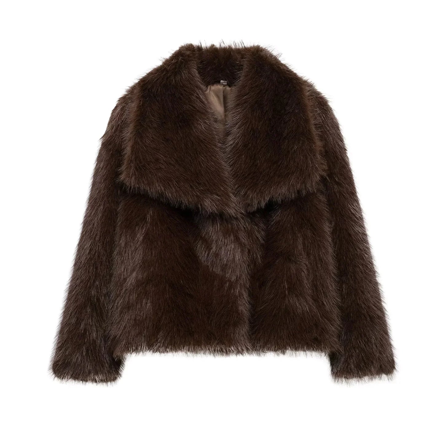 Lunara Winter™ Plüsch-Kunstfell-Schalkragenjacke