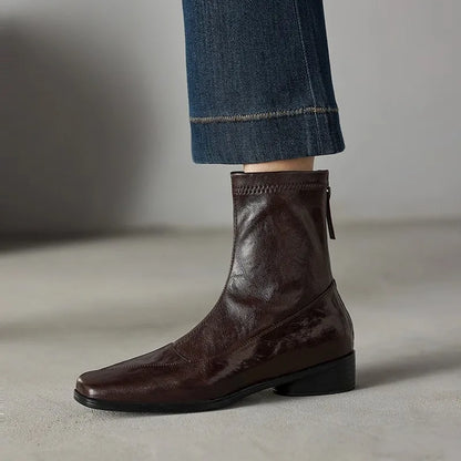 Solenne Shoes™ Women's Block Low Heel Booties