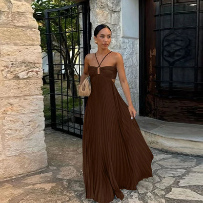 Amoura Dresses™ Sommer-Neckholder-Plisseekleid