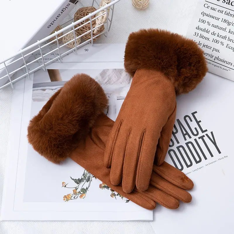 Gants chauds en cuir suédé Lunara Winter™