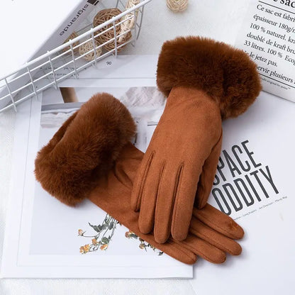 Gants chauds en cuir suédé Lunara Winter™