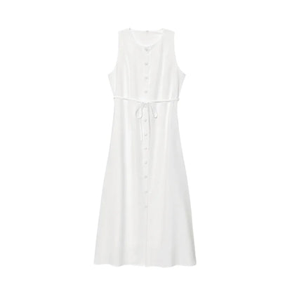 Amoura Dresses™ Retro Round Neck Sleeveless Dress