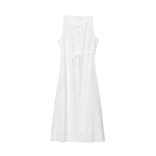 Amoura Dresses™ Retro Round Neck Sleeveless Dress