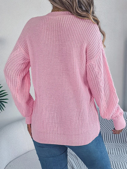 Lunara Winter™ Einreihiger Cardigan mit V-Ausschnitt