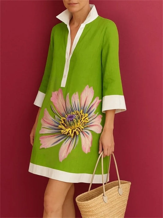 Amoura Dresses™ Vintage Elegant Flower Mini Dress
