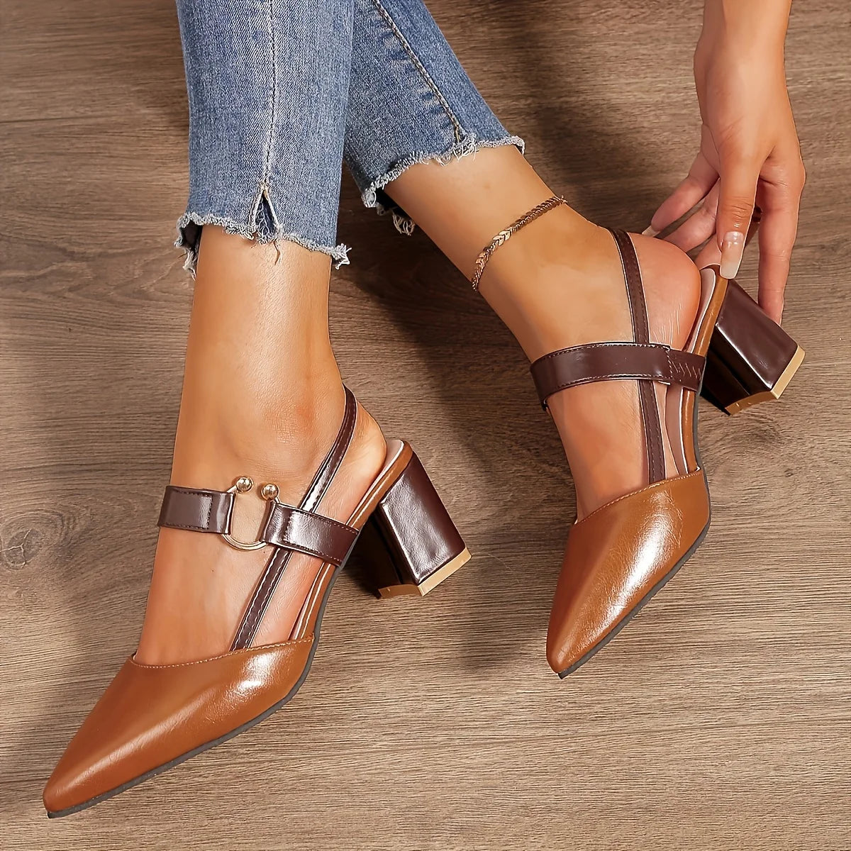 Solenne Shoes™ Classic Pointed Toe Block Heels