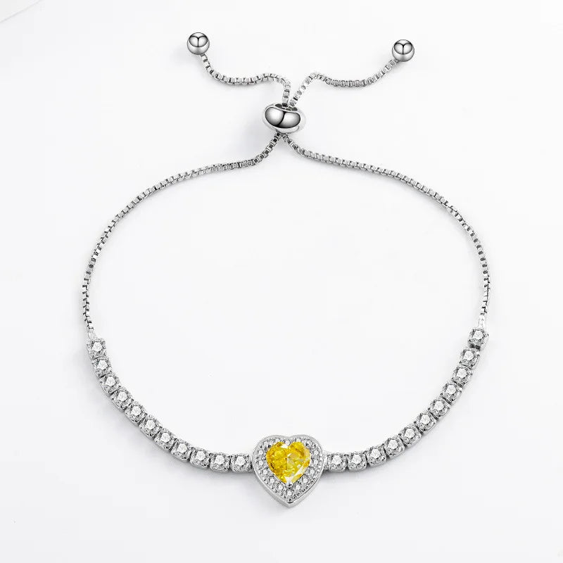 Elara Jewelry™ Amora Crystal Heart Bracelet