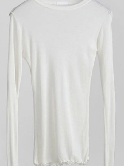 Lunara Winter™ Essential Slim Crew Neck Long Sleeve Top