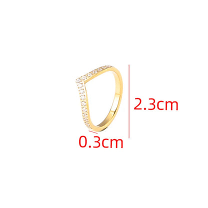 Elara Jewelry™ Velora V-Shine Ring