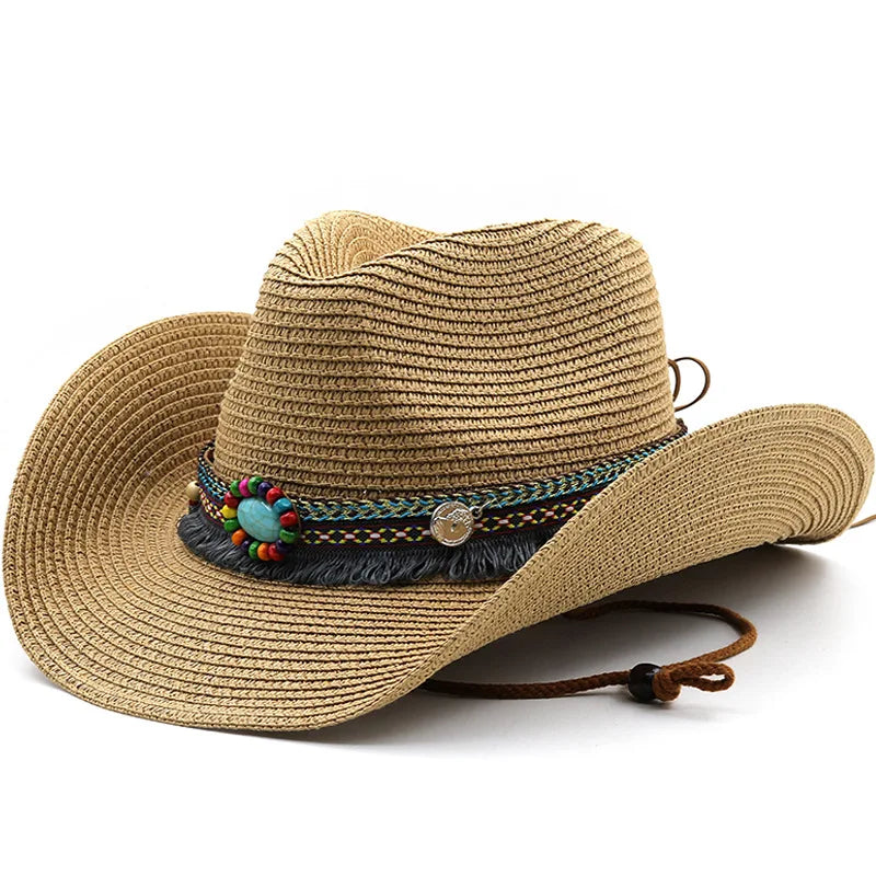 Chapéu de cowboy de palha turquesa SeaLure™ Sedona