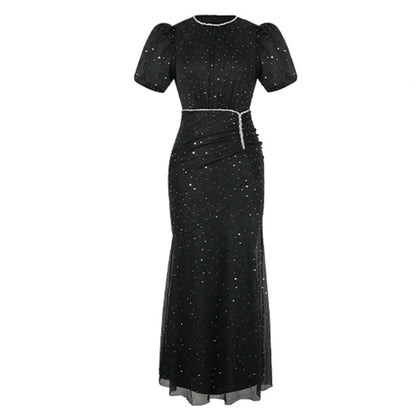 Amoura Dresses™ O-Neck Slim Long Dress