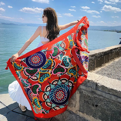 SeaLure™ Aura Artisanal Silk-Blend Shawl
