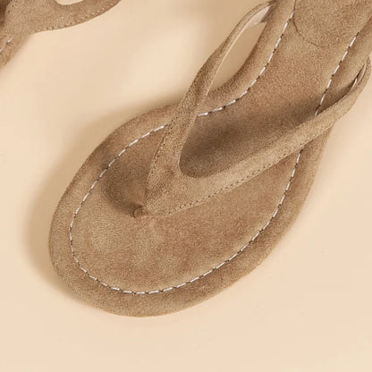 Solenne Shoes™ Thin Mini Heel Flip Flops