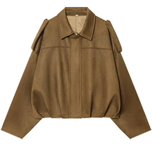 Lunara Winter™ Cropped Faux Suede Utility Jacket