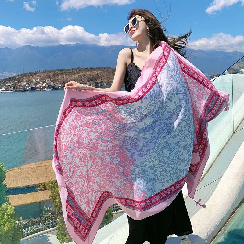 SeaLure™ Aura Artisanal Silk-Blend Shawl