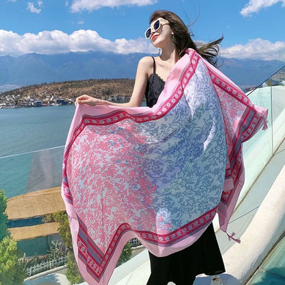 SeaLure™ Aura Artisanal Silk-Blend Shawl